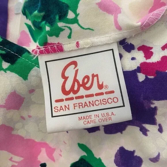 Vintage 80’s Eber San Francisco Floral Dress - Picture 10 of 11